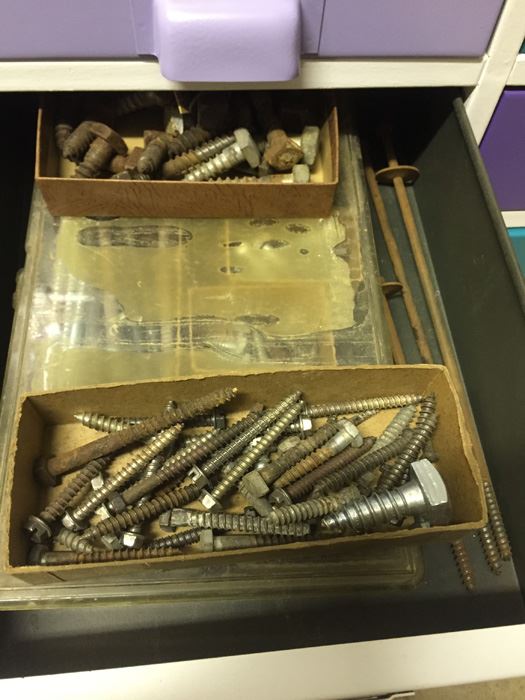 Nice 27-Drawer Metal Cabinet On Casters Filled With Hardware [Photo 18]