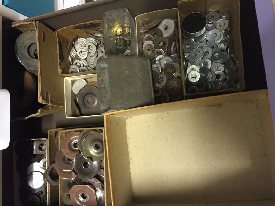 Nice 27-Drawer Metal Cabinet On Casters Filled With Hardware [Photo 17]