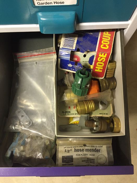 Nice 27-Drawer Metal Cabinet On Casters Filled With Hardware [Photo 23]