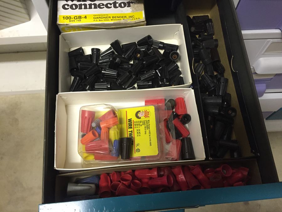 Nice 27-Drawer Metal Cabinet On Casters Filled With Hardware [Photo 10]