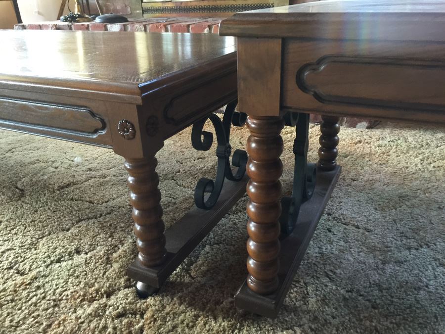 3-Piece Furniture Set - Includes Coffee Table And (2) End Tables On Casters [Photo 2]