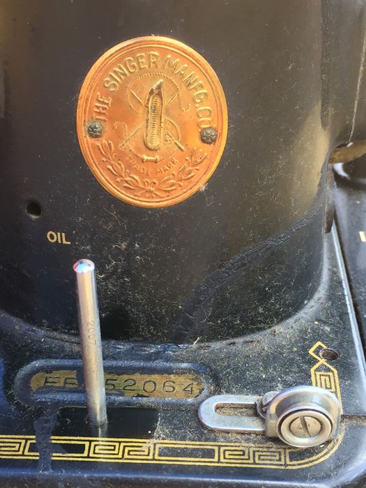 Vintage Singer Sewing Machine With Cabinet, Chair, And Supplies [Photo 11]