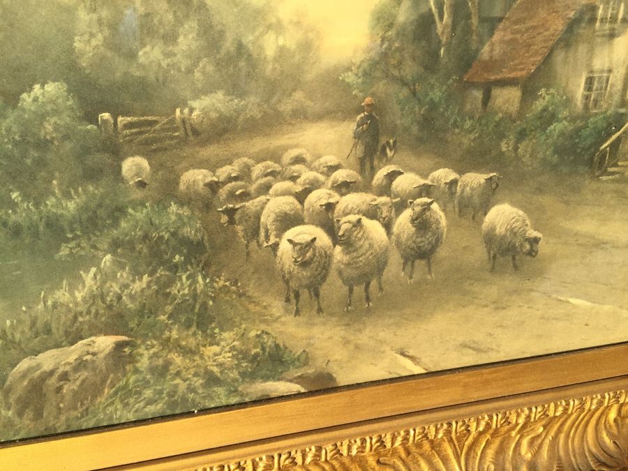 Vintage Elmer Keene Print In Nice Gold Frame [Photo 8]