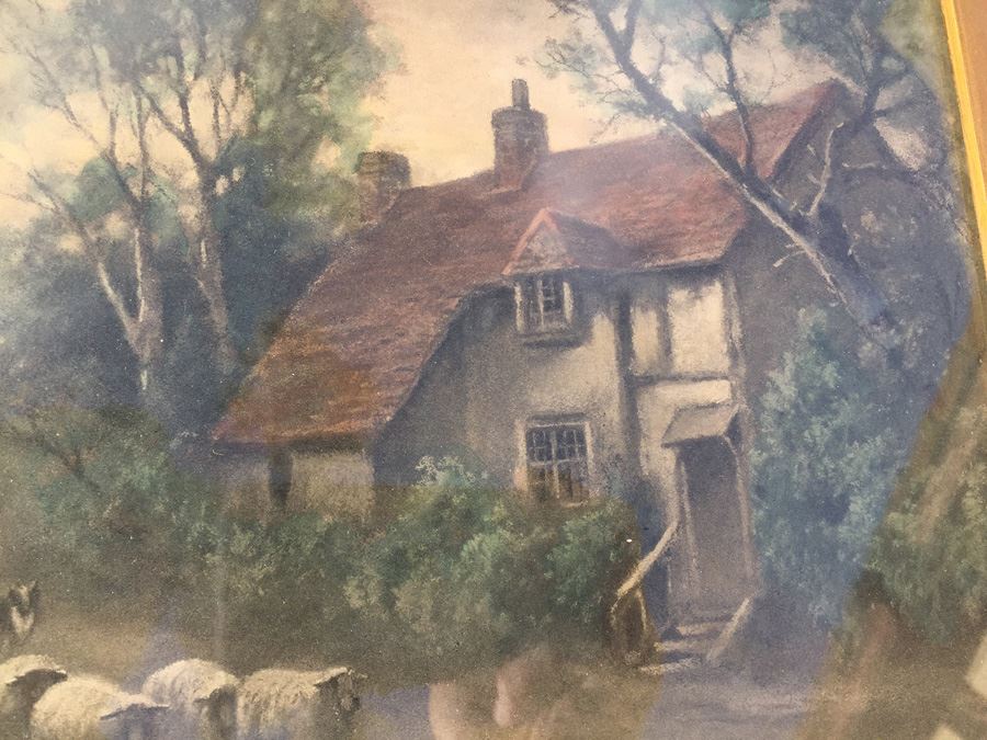 Vintage Elmer Keene Print In Nice Gold Frame [Photo 14]