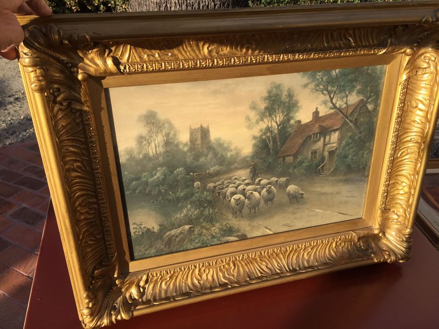 Vintage Elmer Keene Print In Nice Gold Frame [Photo 2]