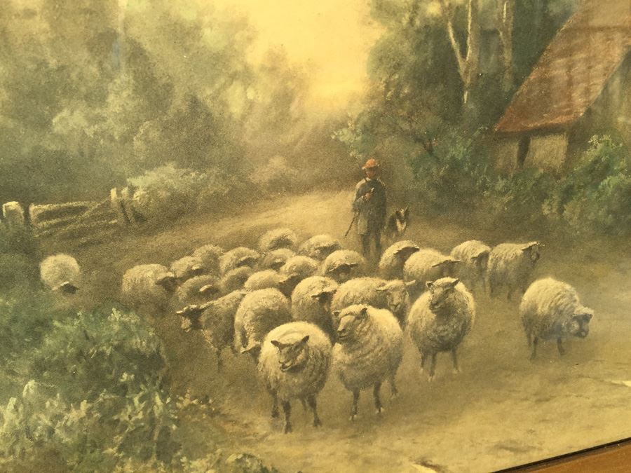 Vintage Elmer Keene Print In Nice Gold Frame [Photo 9]