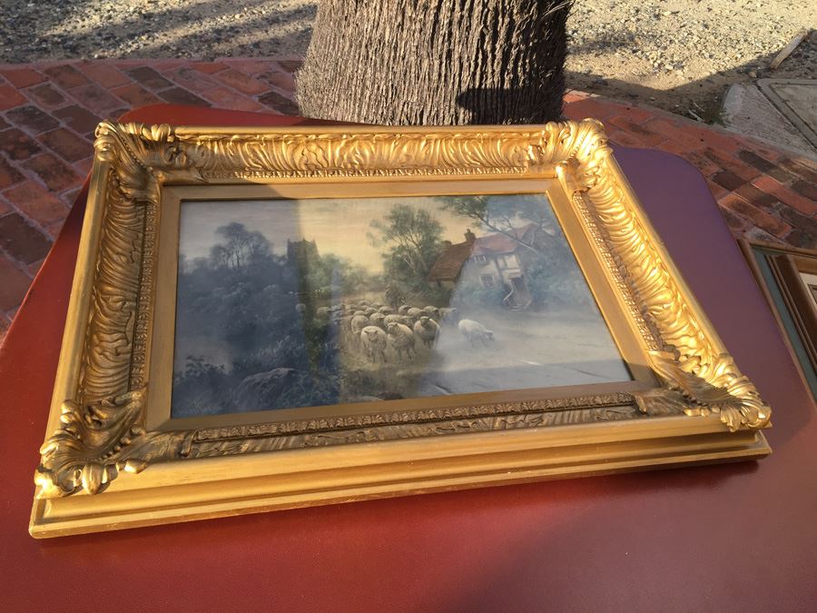 Vintage Elmer Keene Print In Nice Gold Frame [Photo 16]