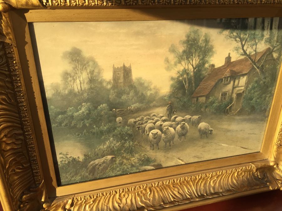 Vintage Elmer Keene Print In Nice Gold Frame [Photo 5]