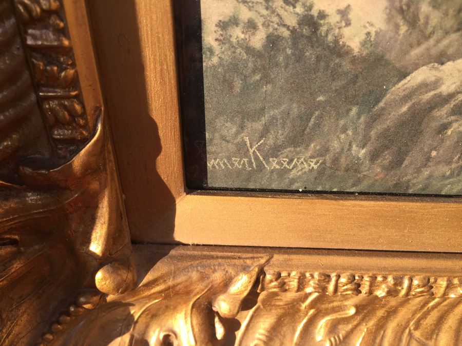 Vintage Elmer Keene Print In Nice Gold Frame [Photo 4]