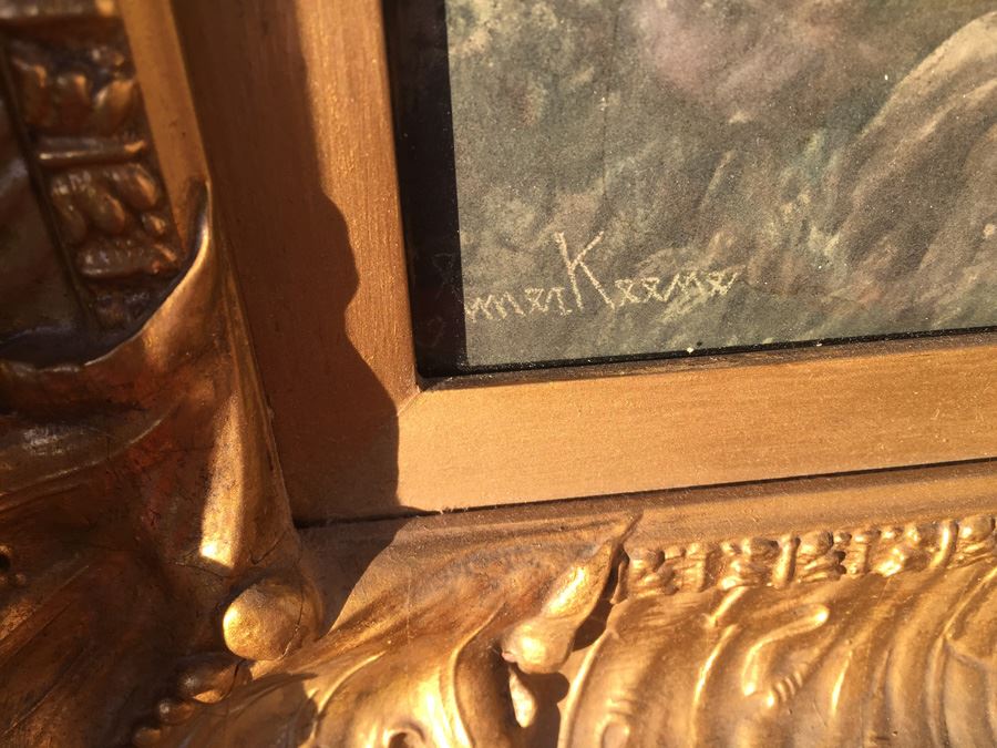 Vintage Elmer Keene Print In Nice Gold Frame [Photo 3]