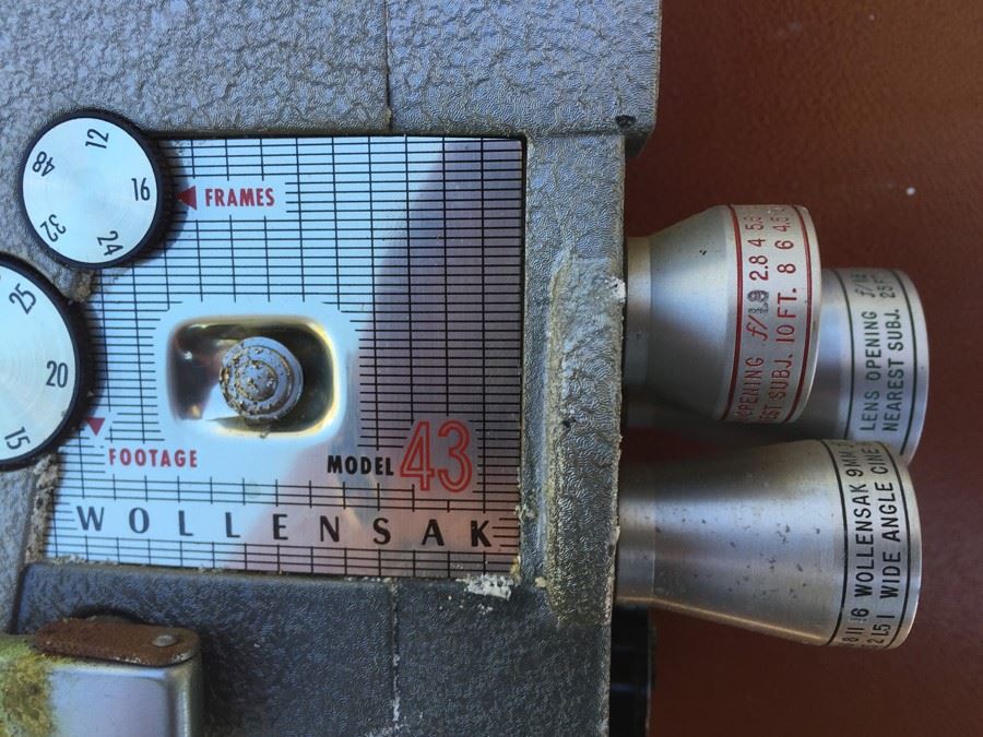 Vintage 1950's Wollensak Model 43 8mm Film Home Movie Camera With Case [Photo 3]