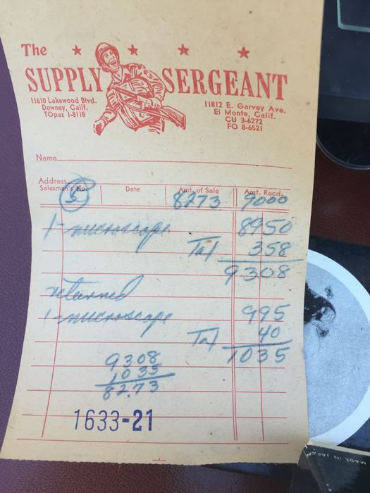 1950's PALOMAR Microscope Model PM-905 With Wooden Box And Slide Kits [Photo 3]