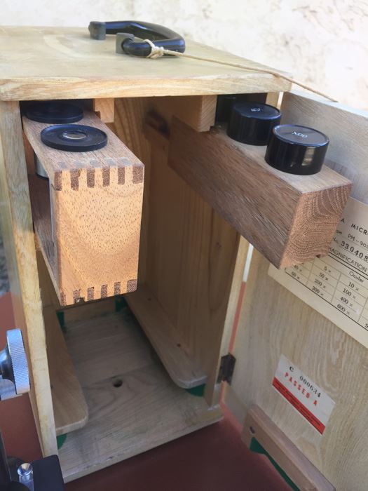 1950's PALOMAR Microscope Model PM-905 With Wooden Box And Slide Kits [Photo 5]