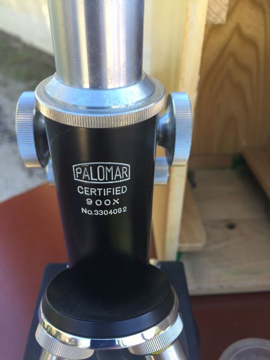 1950's PALOMAR Microscope Model PM-905 With Wooden Box And Slide Kits [Photo 2]
