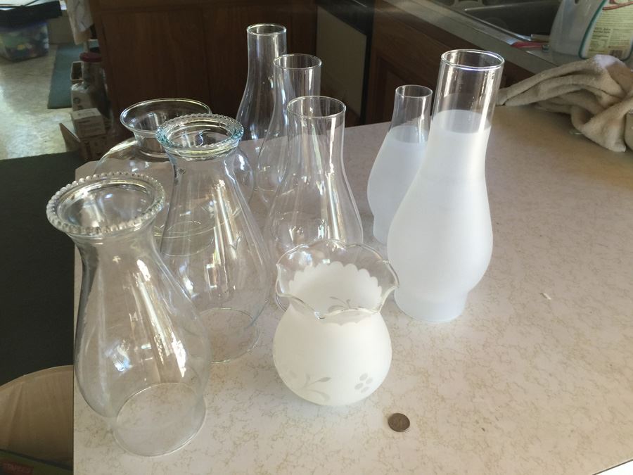 Huge Lot Of Vintage Glass Hurricanes [Photo 2]