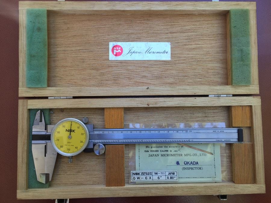 Vintage NSK Vernier Calipers With Case [Photo 4]