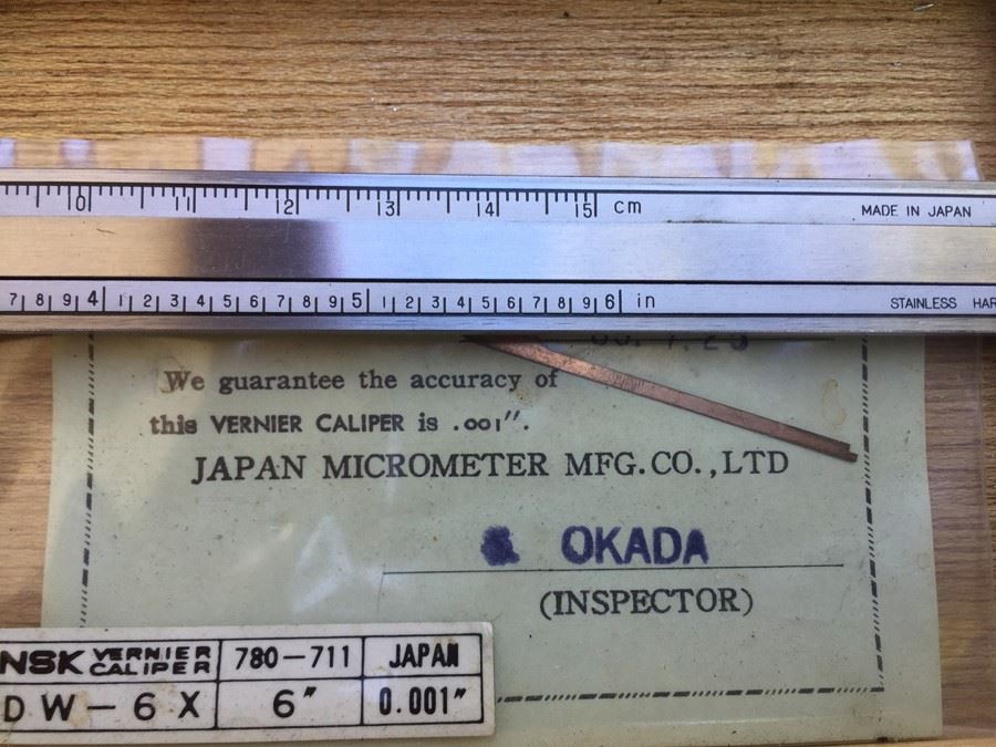 Vintage NSK Vernier Calipers With Case [Photo 3]