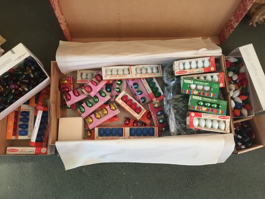 Huge Colored Christmas Bulb Light Lot