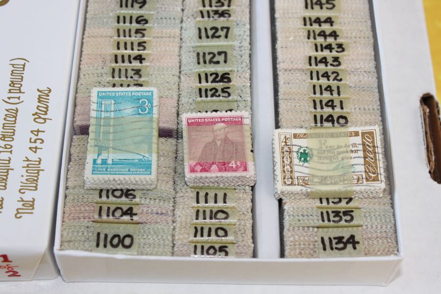 Stamp Lot 1100 Cancelled Stamps - Same Stamps Bundled Together [Photo 2]