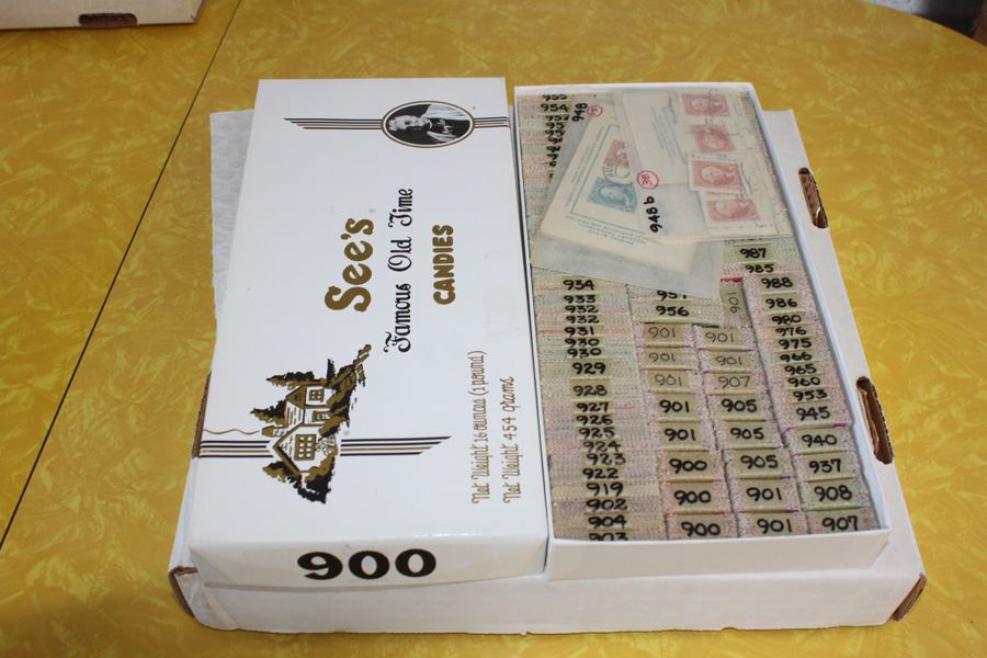 Stamp Lot 900 Cancelled Stamps - Same Stamps Bundled Together