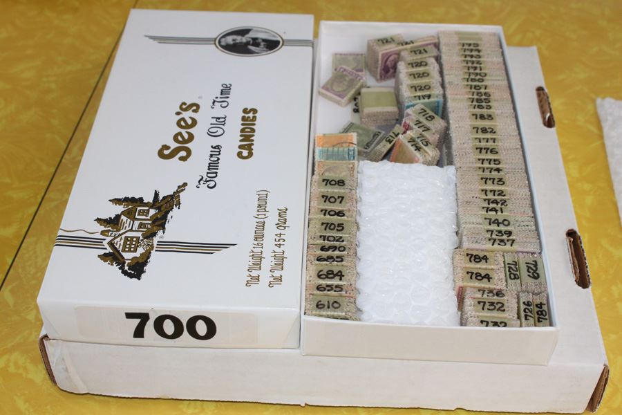 Stamp Lot 700 Cancelled Stamps - Same Stamps Bundled Together