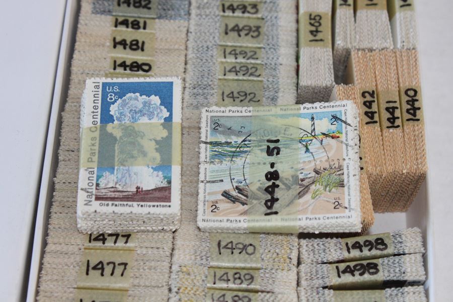 Stamp Lot 1400 Cancelled Stamps - Same Stamps Bundled Together [Photo 3]