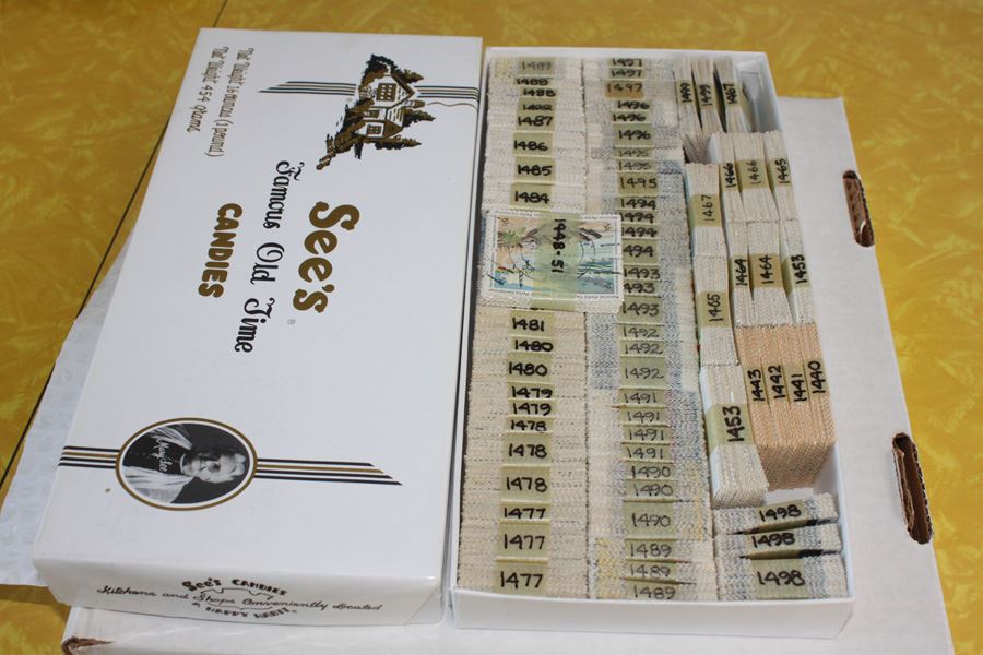 Stamp Lot 1400 Cancelled Stamps - Same Stamps Bundled Together [Photo 2]