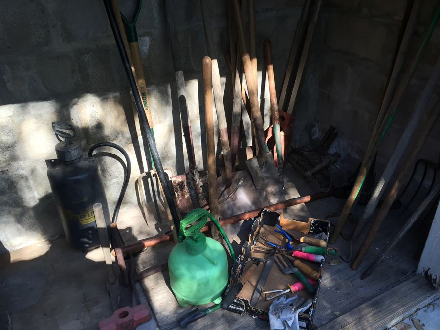 Shed Lot Filled With Garden Tools
