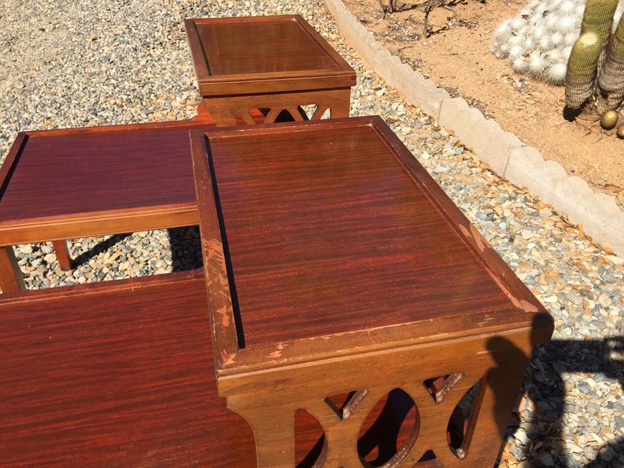 Pair Of Vintage Wooden Side Tables [Photo 6]