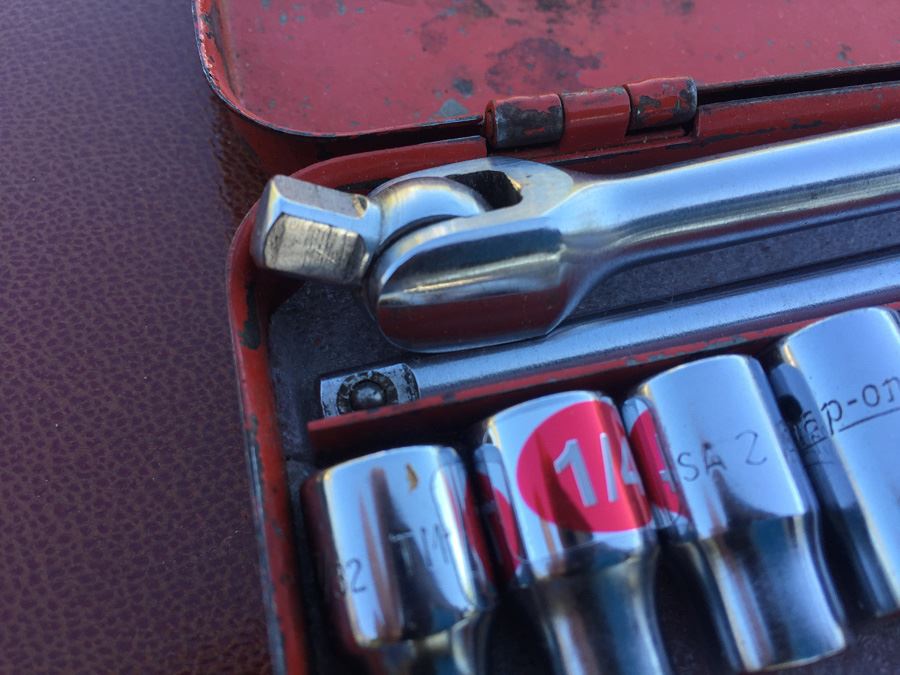 Vintage Snap-on Tool Socket Wrenches Lot With Metal Case [Photo 16]
