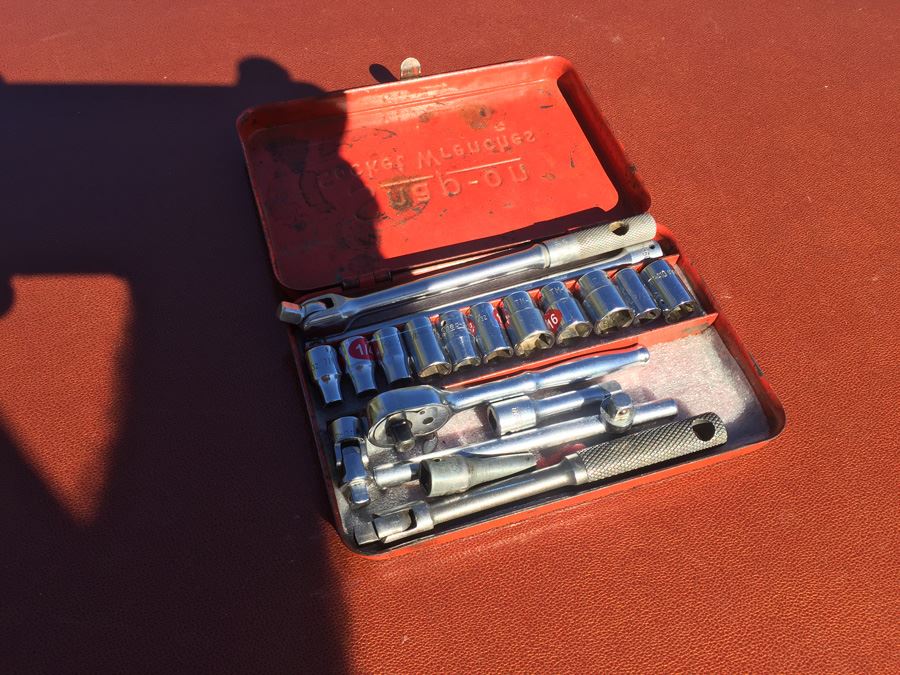 Vintage Snap-on Tool Socket Wrenches Lot With Metal Case [Photo 2]