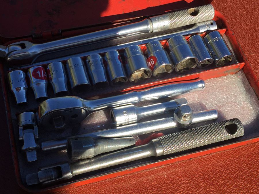Vintage Snap-on Tool Socket Wrenches Lot With Metal Case [Photo 3]