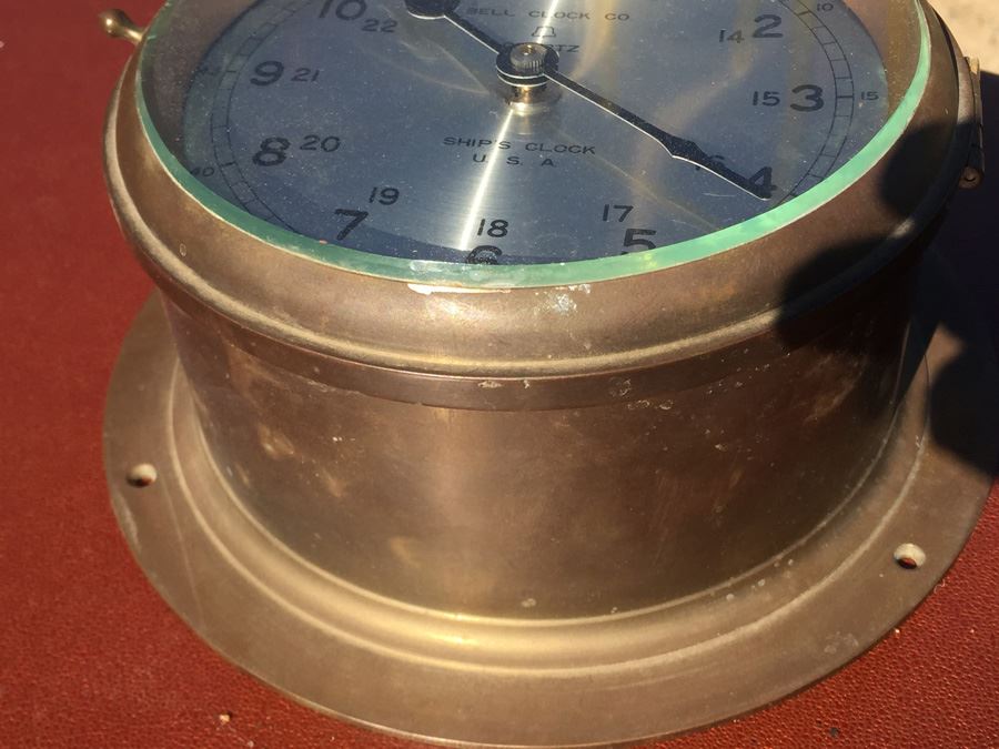 Brass BELL CLOCK CO Ship's Clock [Photo 9]