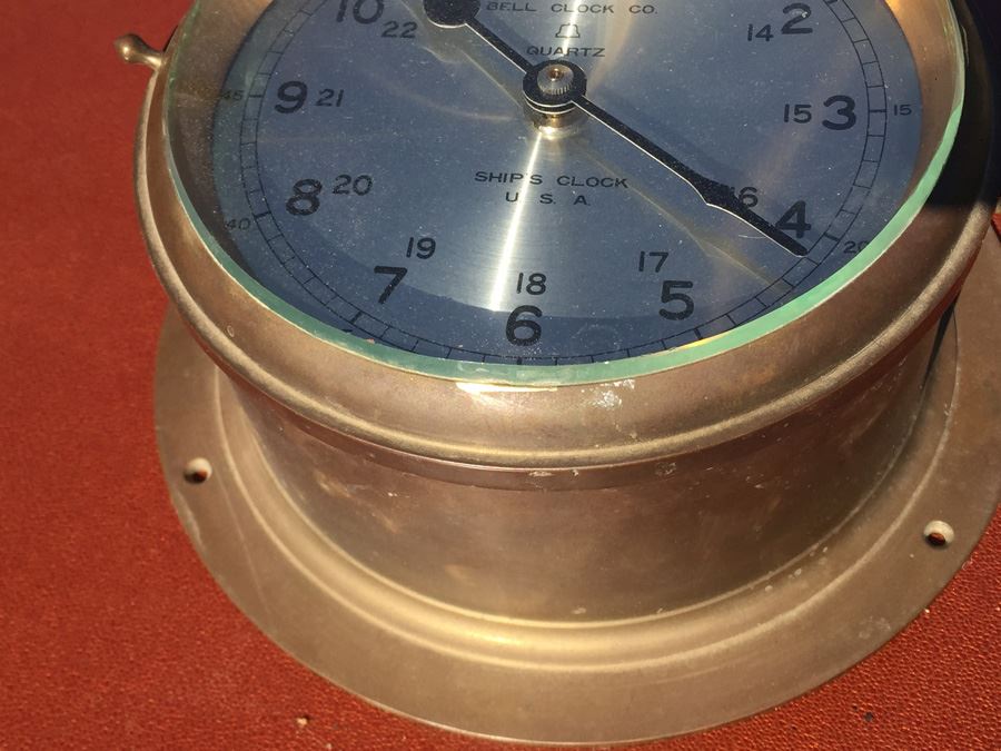 Brass BELL CLOCK CO Ship's Clock [Photo 7]