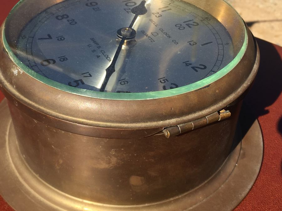 Brass BELL CLOCK CO Ship's Clock [Photo 10]