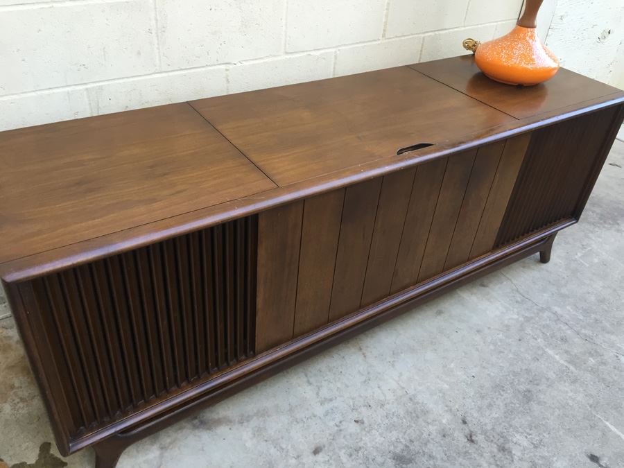 Mid-Century Modern Packard Bell Stereo Console With Record Player WORKING [Photo 9]