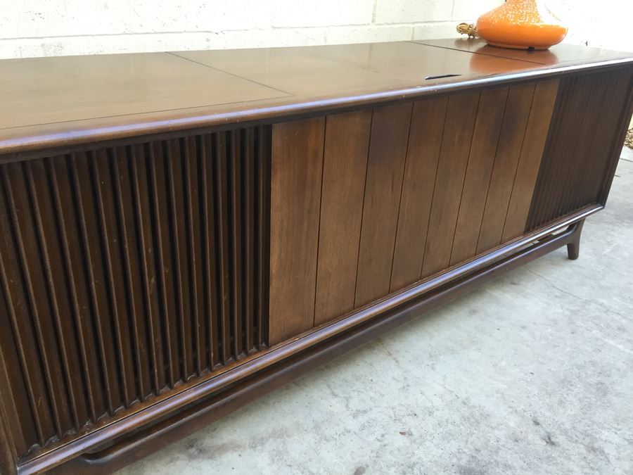 Mid-Century Modern Packard Bell Stereo Console With Record Player WORKING [Photo 8]