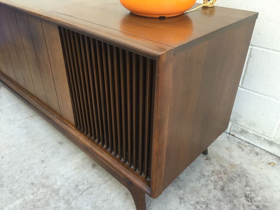 Mid-Century Modern Packard Bell Stereo Console With Record Player WORKING [Photo 10]