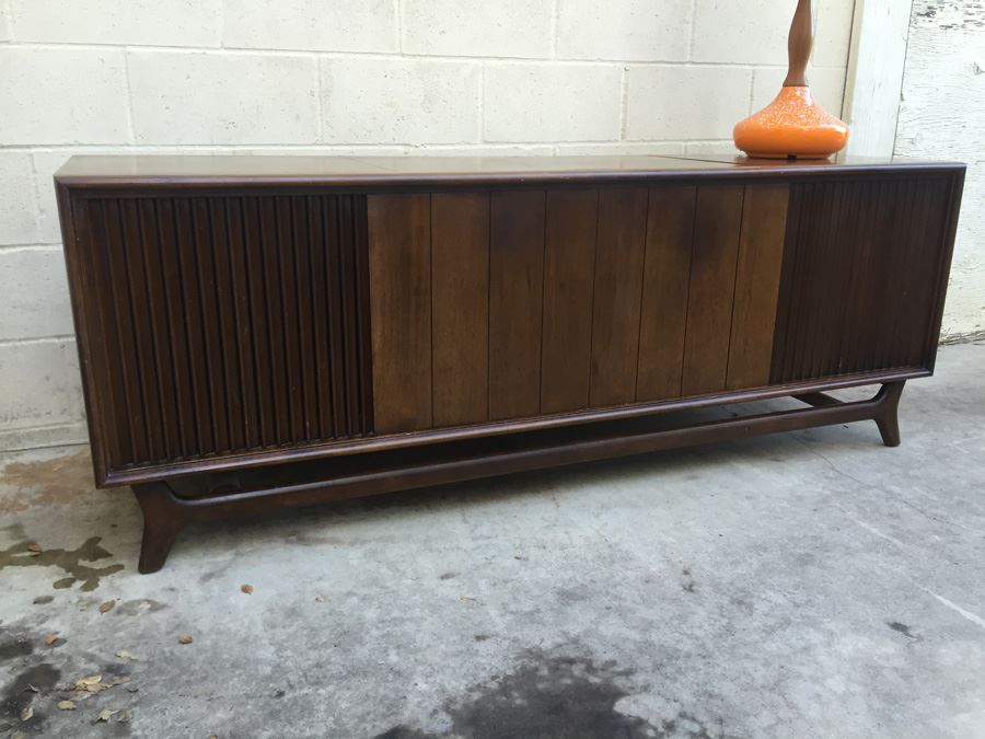 Mid-Century Modern Packard Bell Stereo Console With Record Player WORKING [Photo 4]