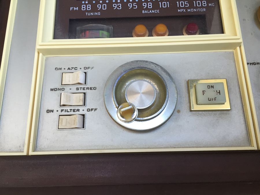 Mid-Century Modern Packard Bell Stereo Console With Record Player WORKING [Photo 15]