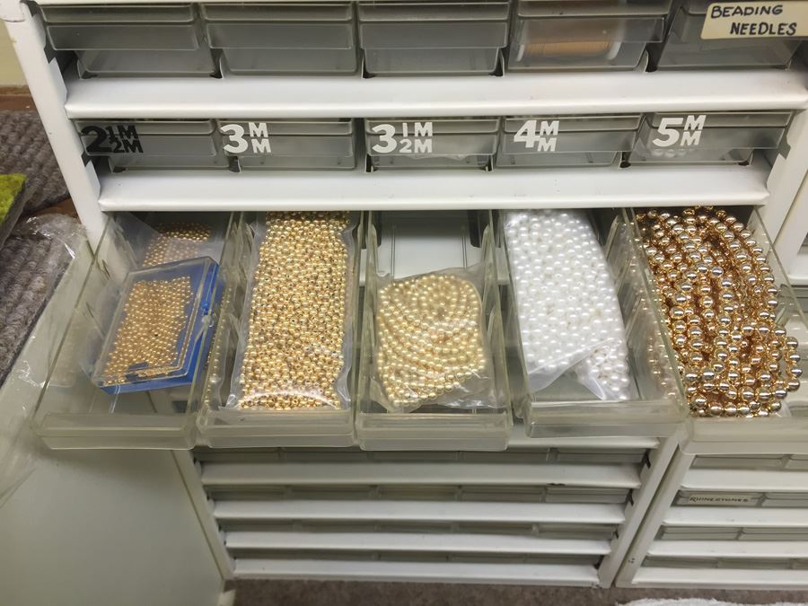 Metal Storage Bin Packed With Jewelry Making Beads [Photo 4]