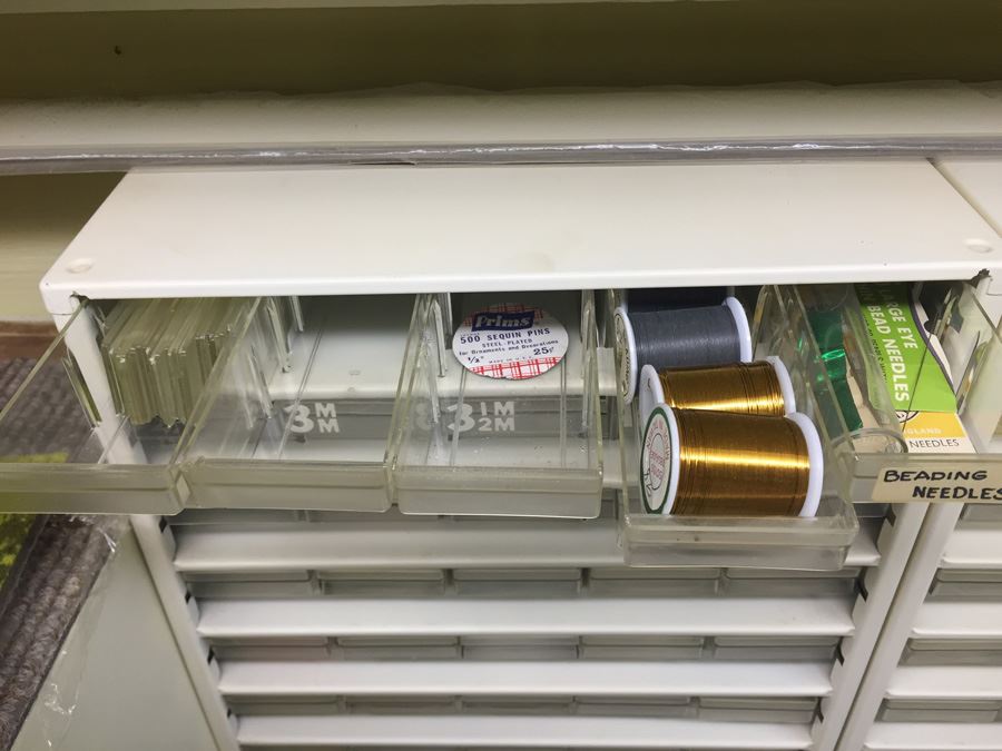 Metal Storage Bin Packed With Jewelry Making Beads [Photo 2]