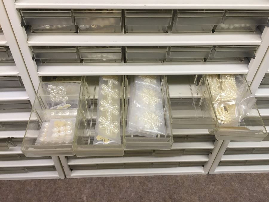 Metal Storage Bin Packed With Jewelry Making Beads And Rhinestones [Photo 8]