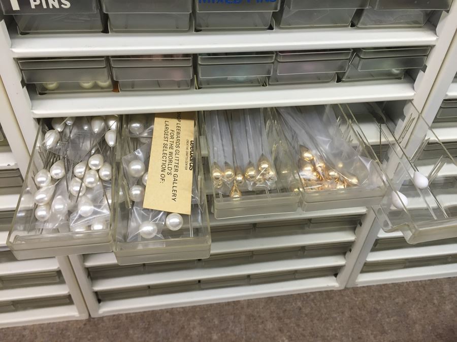 Metal Storage Bin Packed With Pins [Photo 3]