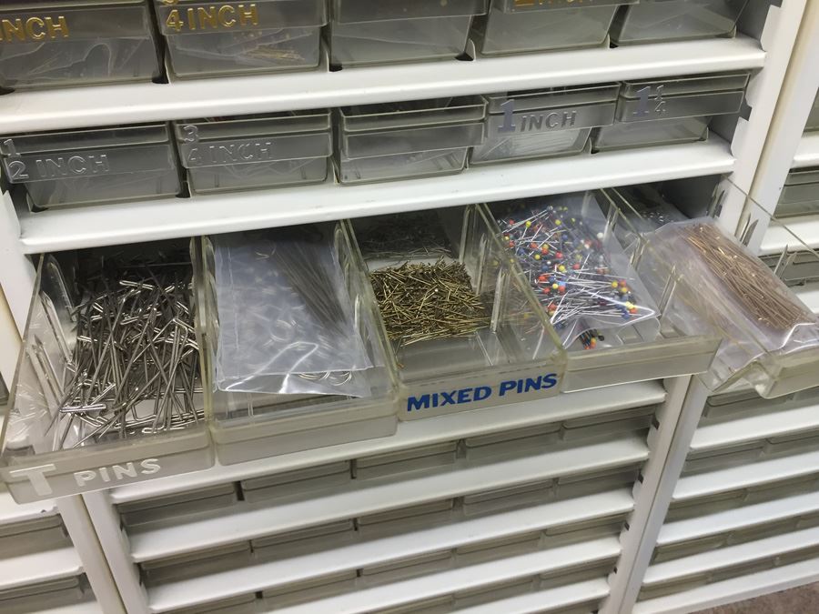 Metal Storage Bin Packed With Pins [Photo 6]