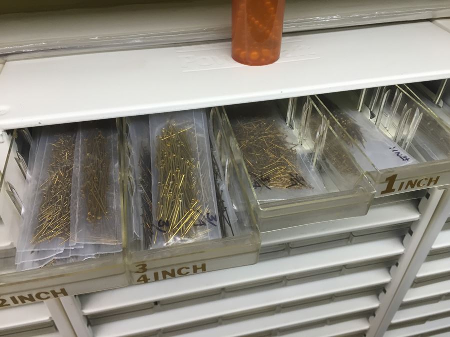 Metal Storage Bin Packed With Pins [Photo 4]