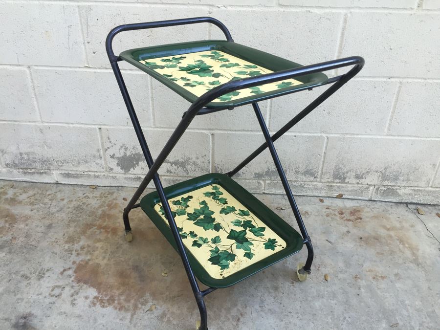 Vintage Green Tea Cart [Photo 3]