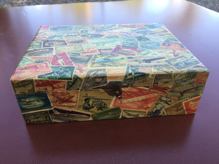 Unique Stamp Box Filled With Stamps [Photo 1]