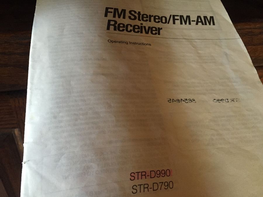 SONY FM Stereo Receiver STR-D990 [Photo 6]