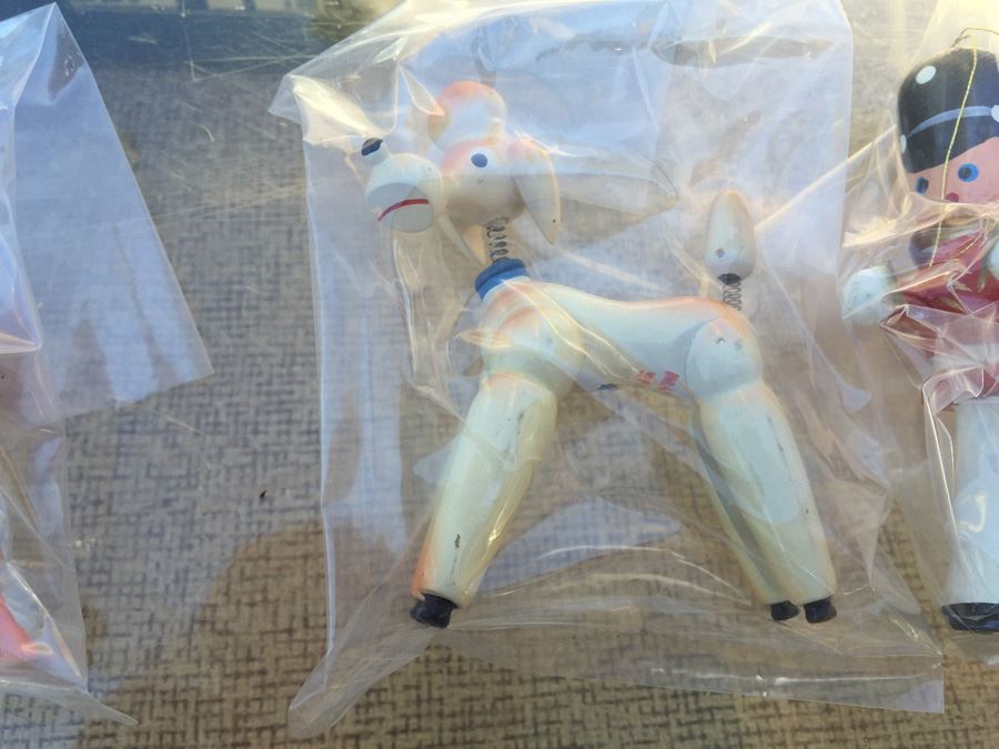 Plastic Bin Of Hand Painted Wooden Ornaments [Photo 12]